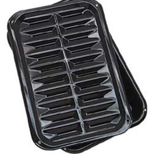 Range Kleen BP106X 2 PC Porcelain Broil and Bake Pan 12.75 Inch by 8.5 Inch,Black