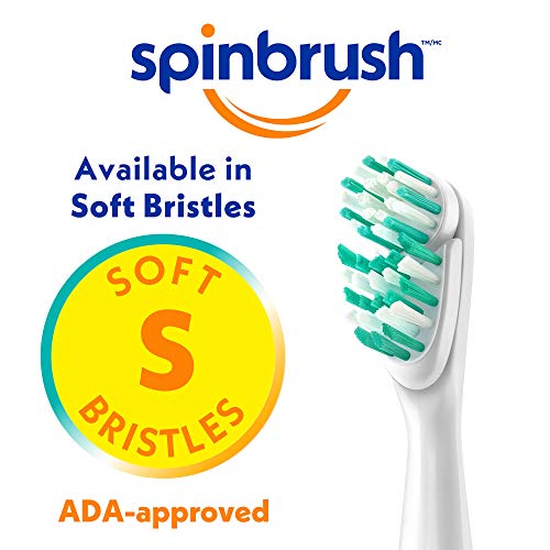 Spinbrush PRO WHITEN Battery Powered Toothbrush, Medium Bristles, 1 Count, Rose Gold or Silver Color May Vary