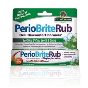 natures answer periorub topical rub, 0.5 oz (pack of 6) dentist formulated soothing gel for teeth and gums