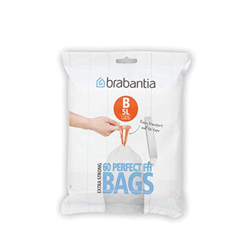 Brabantia Bin Liners, Size B, 5 L - 60 Bags