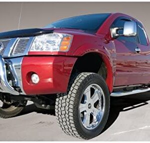 Bushwacker Extend-A-Fender Extended Front & Rear Fender Flares | 4-Piece Set, Black, Smooth Finish | 70901-02 | Fits 2004-2015 Nissan Titan w/ Lock Box