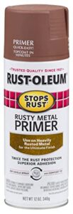 rust-oleum 7769830 stops rust spray paint, 12-ounce, flat rusty metal primer