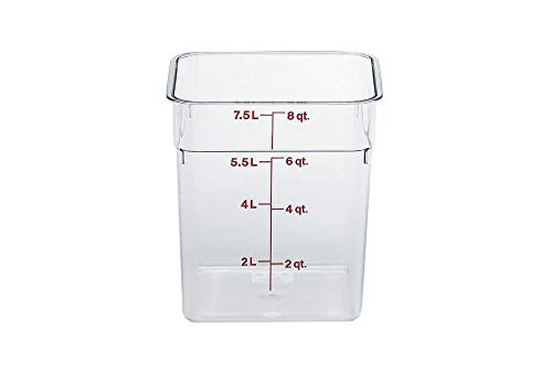 Cambro - 8SFSCW135 Camwear Polycarbonate Square Food Storage Container, 8 Quart (This does not come with a lid)