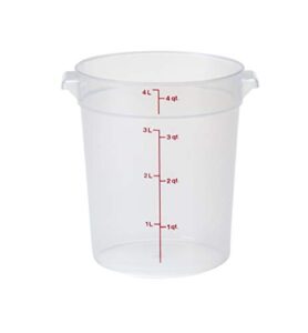 cambro 4 qt round polypropylene food storage container – camwear®