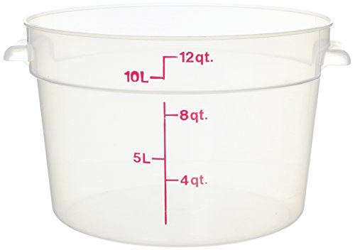 Cambro Camware Translucent Round Food Storage Containers, 12 Quart (RFS12PP) Category: Food Storage Round Containers