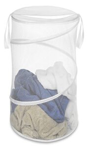 whitmor 15-inch collapsible hamper white
