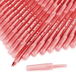 BIC Round Stic Xtra Life Ballpoint Pen, Medium Point (1.0mm), Red, 10-Count