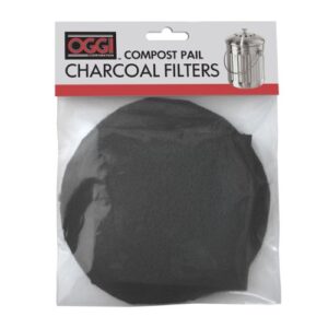 oggi set of 2 charcoal filters- replacement charcoal filter for countertop compost bin with lid, eco friendly products