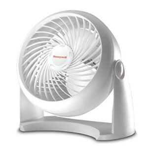 Honeywell HT-904 TurboForce Tabletop Air Circulator Fan, Small, White – Quiet Personal Fan for Home or Office, 3 Speeds and 90 Degree Pivoting Head