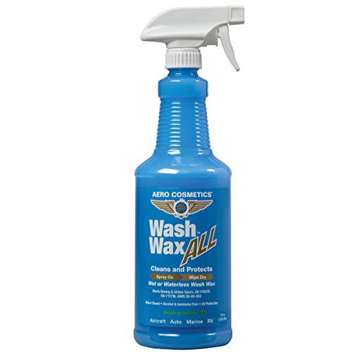 Wet or Waterless Car Wash Wax 32 fl. oz Aircraft Quality for your Car, RV, Boat, Motorcycle. Anywhere, Anytime, Home, Office, School, Garage, Parking Lots.