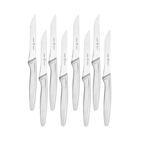 henckels steak knife set of 8, stainless steel knife set, silver