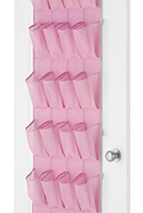 Whitmor 24 Pocket Over the Door Shoe Organizer - Pink