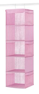 whitmor 6636-1234-pink hanging accessory shelves, pink