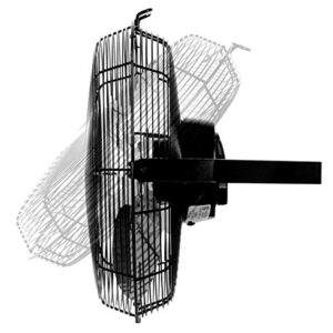 Air King 9312 Powder-Coated Steel Multi-Mount Wall Fan, Black