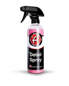 adam’s detail spray 16oz – quick waterless detailer spray for car detailing | polisher clay bar & car wax boosting tech | add shine gloss depth paint | car wash kit & dust remover