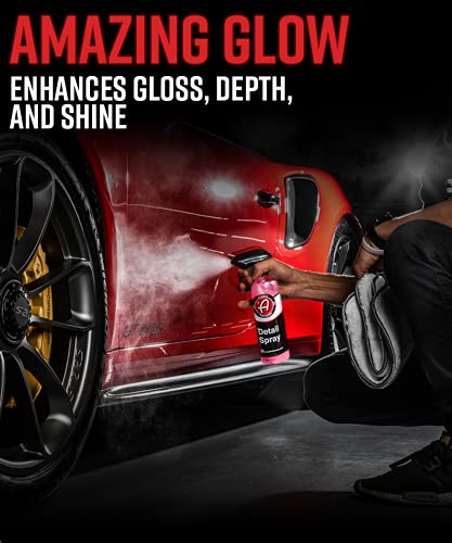 Adam's Detail Spray 16oz - Quick Waterless Detailer Spray for Car Detailing | Polisher Clay Bar & Car Wax Boosting Tech | Add Shine Gloss Depth Paint | Car Wash Kit & Dust Remover