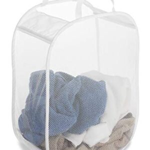 Whitmor Pop & Fold Laundry Bag, White or Blue