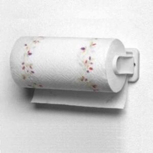 spectrum white plastic wall mount folding paper towel holder,1 count