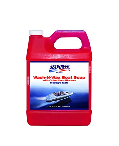 TR Industries SWS-128 Seapower Marine Wash-N-Wax Boat Soap - Biodegradeable -1 Gallon