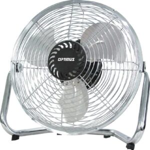 optimus f-4123 12-inch industrial grade 3-speed high-velocity fan, black/chrome