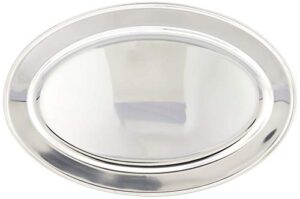 winco stainless steel opl-18 oval platter, 18 11.5-inch