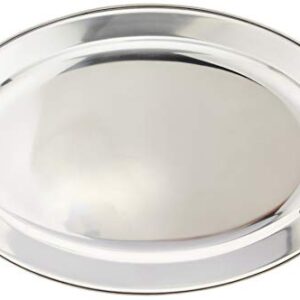 Winco Stainless Steel OPL-18 Oval Platter, 18 11.5-Inch