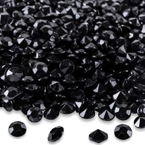 2000 black diamond table confetti wedding bridal shower party decorations 1 carat 6.5mm black