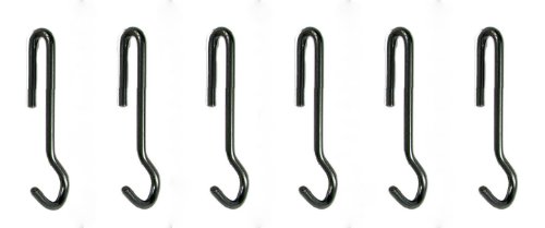 Enclume Angled Pot Hook, Set of 6, Use with Pot Racks, Hammered Steel