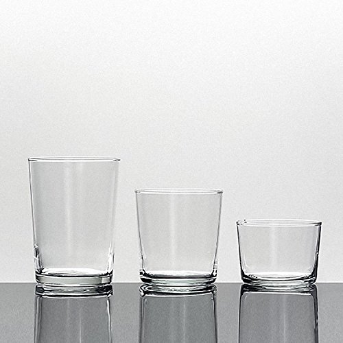 Bormioli Rocco Bodega Collection Glassware – Set Of 12 Maxi 17 Ounce Drinking Glasses For Water, Beverages & Cocktails – 17oz Clear Tempered Glass Tumblers, Transparent