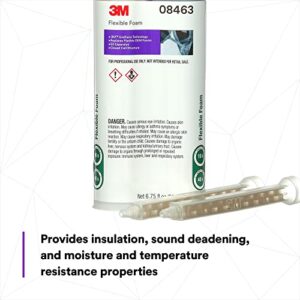 3M Flexible Foam 08463, Urethane, Moisture Resistance, Fast, Sound Deadening, 200 mL Cartridge