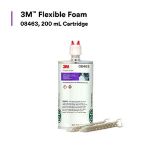 3M Flexible Foam 08463, Urethane, Moisture Resistance, Fast, Sound Deadening, 200 mL Cartridge