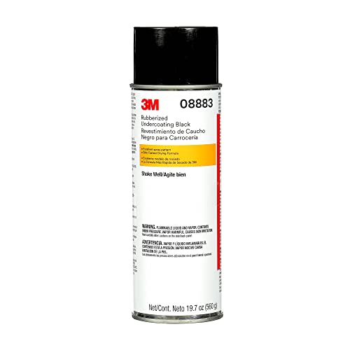 3M Rubberized Undercoating Aerosol Spray, 08883, 19.7 oz, Textured Finish, Anti-Corrosive, Multi-Purpose for Automotive Cars, Trucks, and Recreational Vehicles