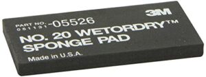 3m wetordry sponge pad 20, 05526, 5 1/2 x 2-3/4 in x 3/8 in , black