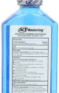 ACT Restoring Fluoride Mouthwash 33.8 fl. oz. Strengthens Tooth Enamel, Cool Mint