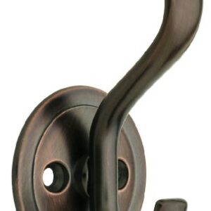 Franklin Brass Coat and Hat Hook with Round Base, Venetian Bronze