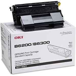 okidata 52114501 print cartridge for b6200/b6300 series laser printer, 11000 page yield, black