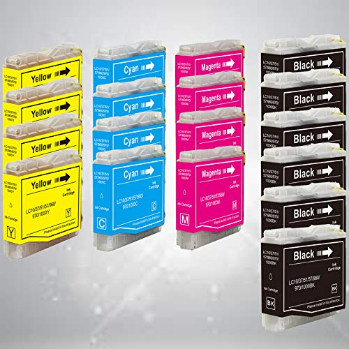 18 Pack. Compatible Cartridges For Brother LC-51. Includes Cartridges for 6 ea LC-51 Black + 4ea LC-51 Cyan + 4ea LC-51 Magenta + 4ea LC-51 Yellow.