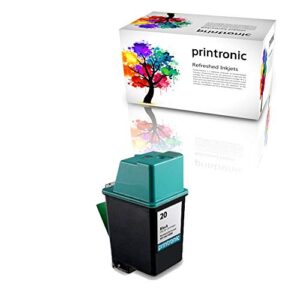 printronic remanufactured ink cartridge replacement for hp 20 c6614d (1 black)