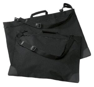 durable water-resistant nylon, black soft-sided portfolio 20″ x 26″