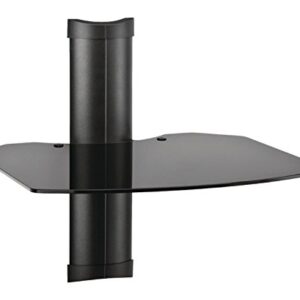 Omnimount Tria 1 B 1-Shelf Wall Furniture - Black/Dark Glass