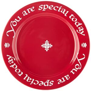 waechtersbach you are special plate, birthday plate or special occasion plate for celebrations – red dinner plate, microwave & dishwasher safe cherry red plate w/ pen & gift box (10.75”)