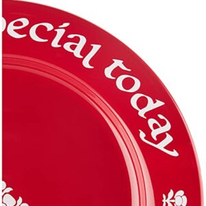 Waechtersbach You Are Special Plate, Birthday Plate or Special Occasion Plate for Celebrations – Red Dinner Plate, Microwave & Dishwasher Safe Cherry Red Plate w/ Pen & Gift Box (10.75”)