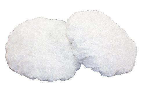 WEN 6010A42 Terry Cloth Polishing Bonnets, 6-Inch, 2-Pack, White