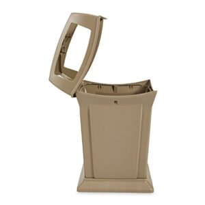 Rubbermaid Commercial Ranger Trash Can, 45 Gallon, Beige, FG917388BEIG