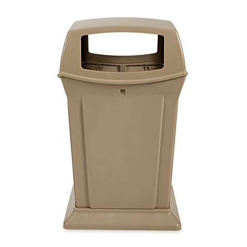 Rubbermaid Commercial Ranger Trash Can, 45 Gallon, Beige, FG917388BEIG