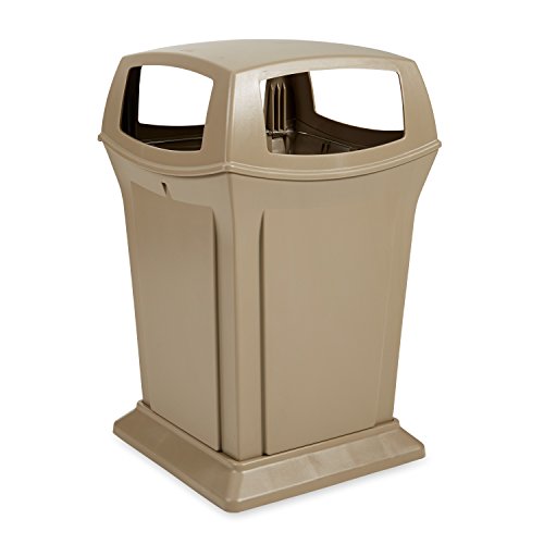 Rubbermaid Commercial Ranger Trash Can, 45 Gallon, Beige, FG917388BEIG