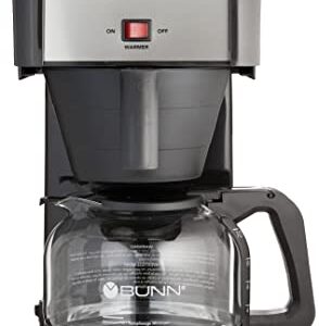 BUNN GRB Velocity Brew 10-Cup Home Coffee Brewer, Black