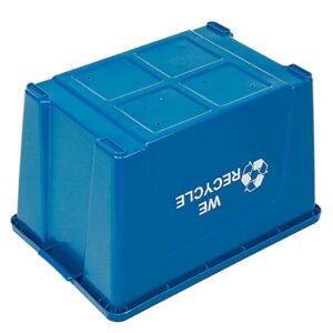 Global Industrial 18 Gallon Recycling Bin, Blue, Plastic