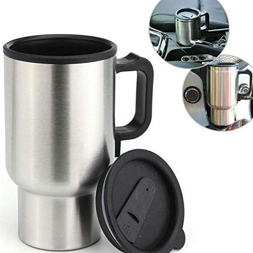 Heated Stainless Steel Mug Car Coffee Cup With Charger