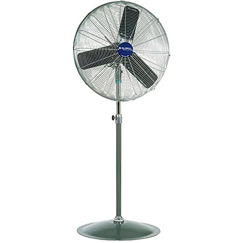 Global Industrial Oscillating Pedestal Fan, 24" Diameter, 1/4HP, 7525CFM